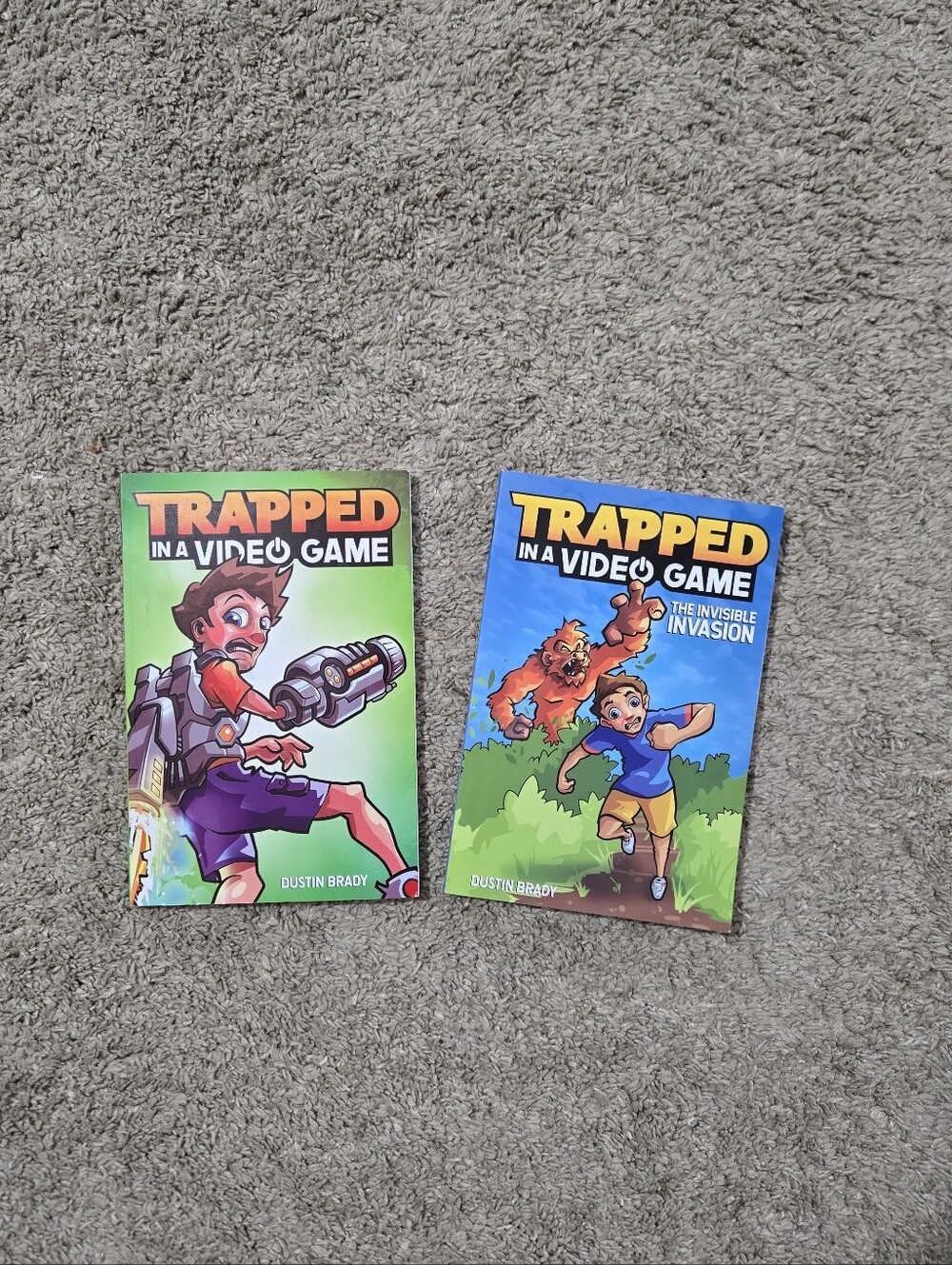 Trapped in a Video Game Book Set of 2 paperbacks by Dustin Brady